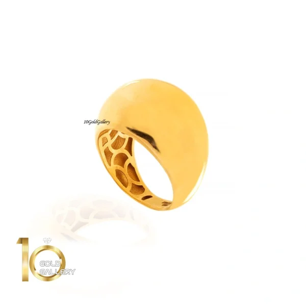 انگشتر طلا زنانه طرح رینگ ساده پهن