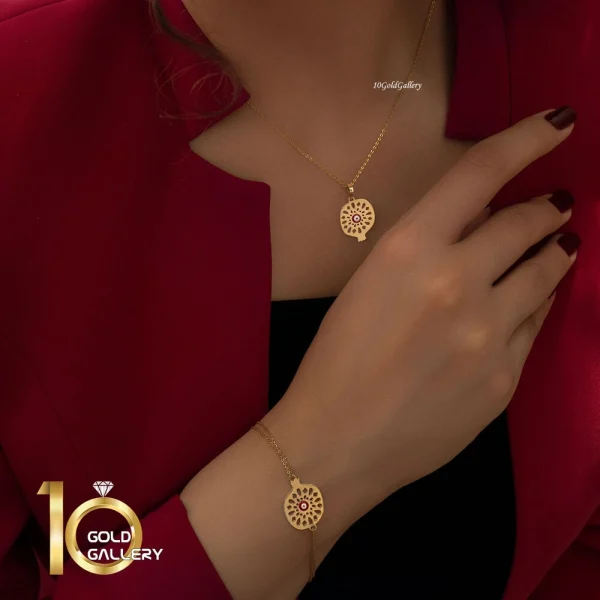 دستبند-طلا-طرح-انار