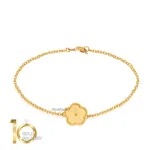 دستبند-طلا-طرح-گل