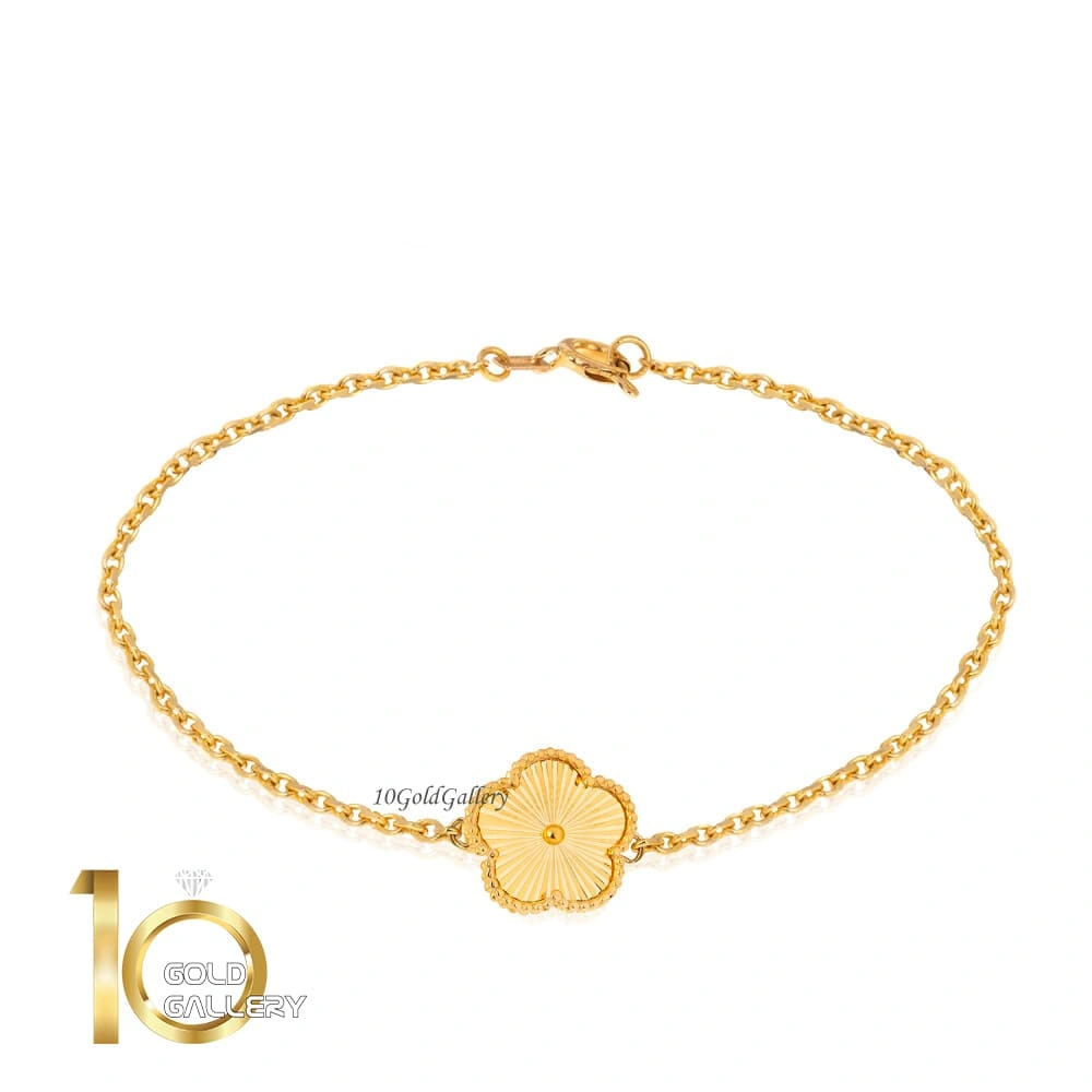 دستبند-طلا-طرح-گل-کد-CB510 دستبند-طلا-طرح-گل