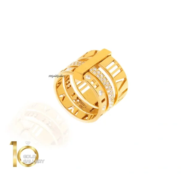 انگشتر طلا طرح اطلس