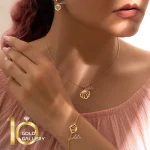 دستبند طلا طرح صدف