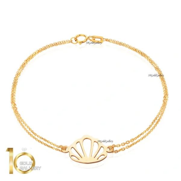 دستبند طلا طرح صدف