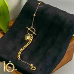 دستبند طلا ترکیبی کارتیه با قفل تی و تیفانی