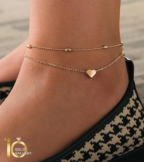 پابند ساده زنانه با آویز قلب