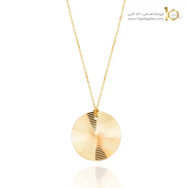 گردنبند طلا طرح تراش اسپیرال کد LN918