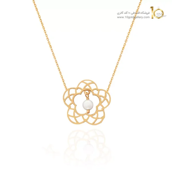 گردنبند طلا طرح گل کد XN457
