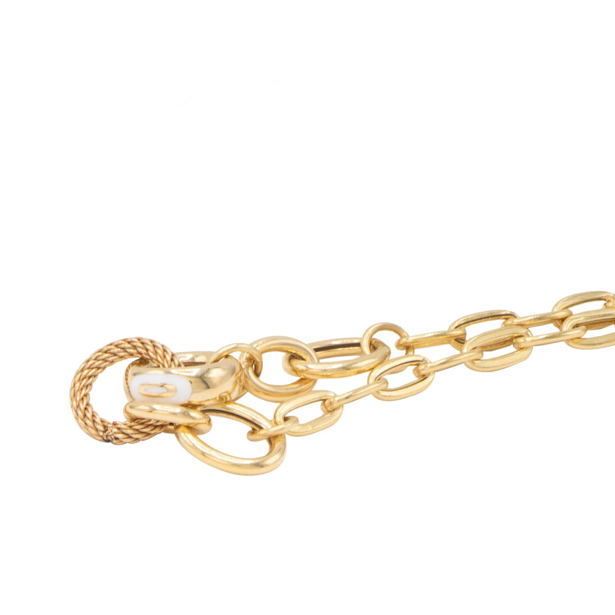 گردنبند طلای 18 عیار طرح هرمس ترکیبی کد 1WNK053 - تصویر 3