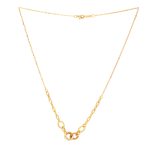 گردنبند طلای 18 عیار طرح هرمس ترکیبی کد 1WNK053 - تصویر 2