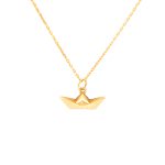 گردنبند طلای 18 عیار طرح قایق کد 1WNB024