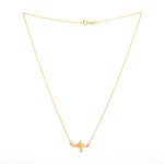 گردنبند طلای 18 عیار طرح  ضربان  کد 1WNB030 - تصویر 2