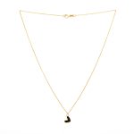 گردنبند طلای 18 عیار طرح قلب خرگوشی کوچک با مینا کاری مشکی کد 1WNI002 - تصویر 2