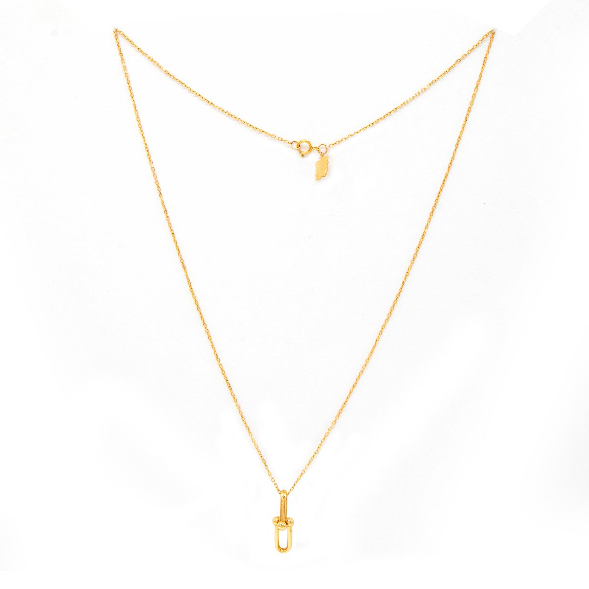 گردنبند طلای 18 عیار هاردور تیفانی ترکیبی  کد 1WNB084 - تصویر 2