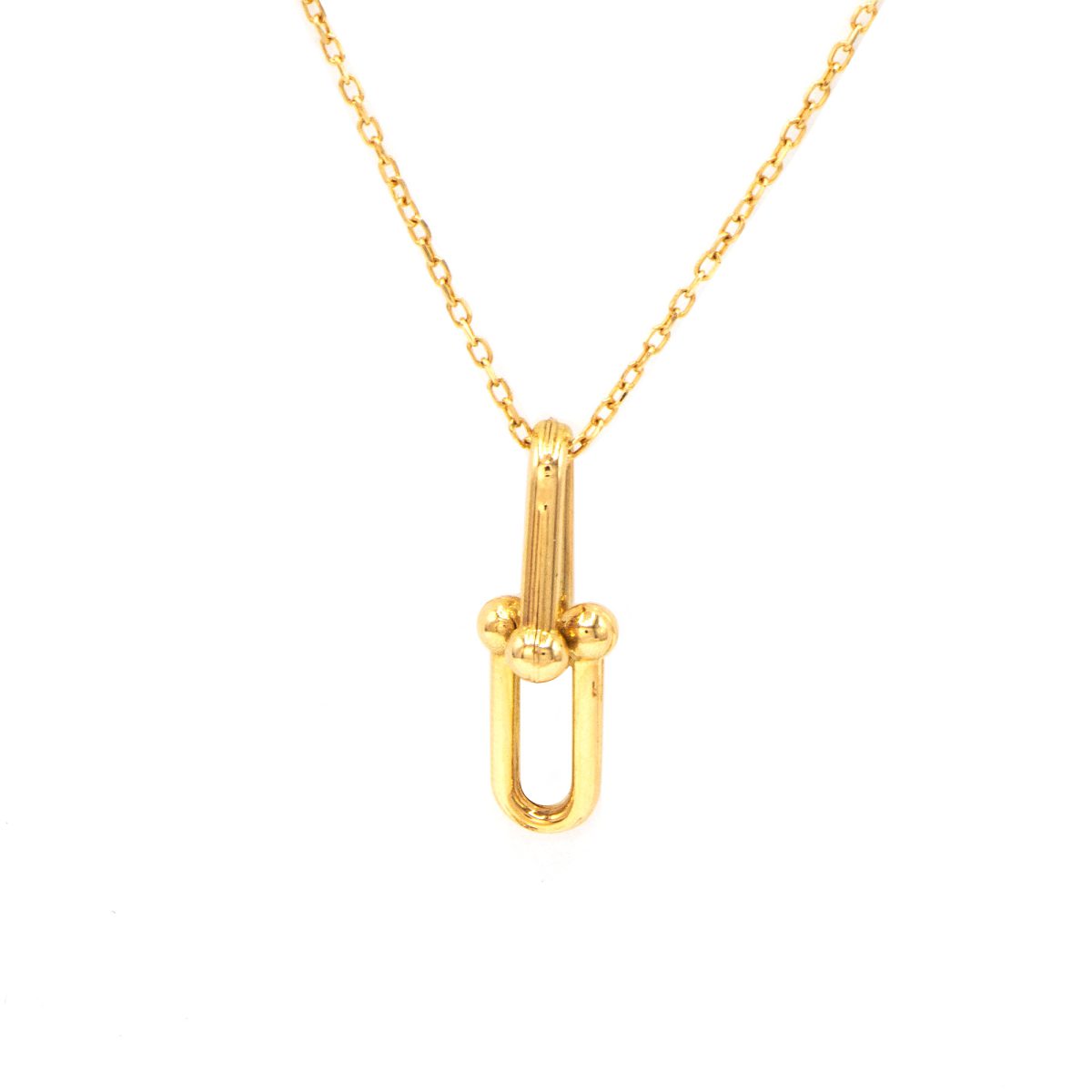 گردنبند طلای 18 عیار هاردور تیفانی ترکیبی  کد 1WNB084 - تصویر 1