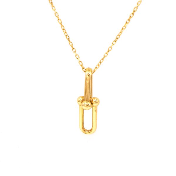 گردنبند طلای 18 عیار هاردور تیفانی ترکیبی  کد 1WNB084