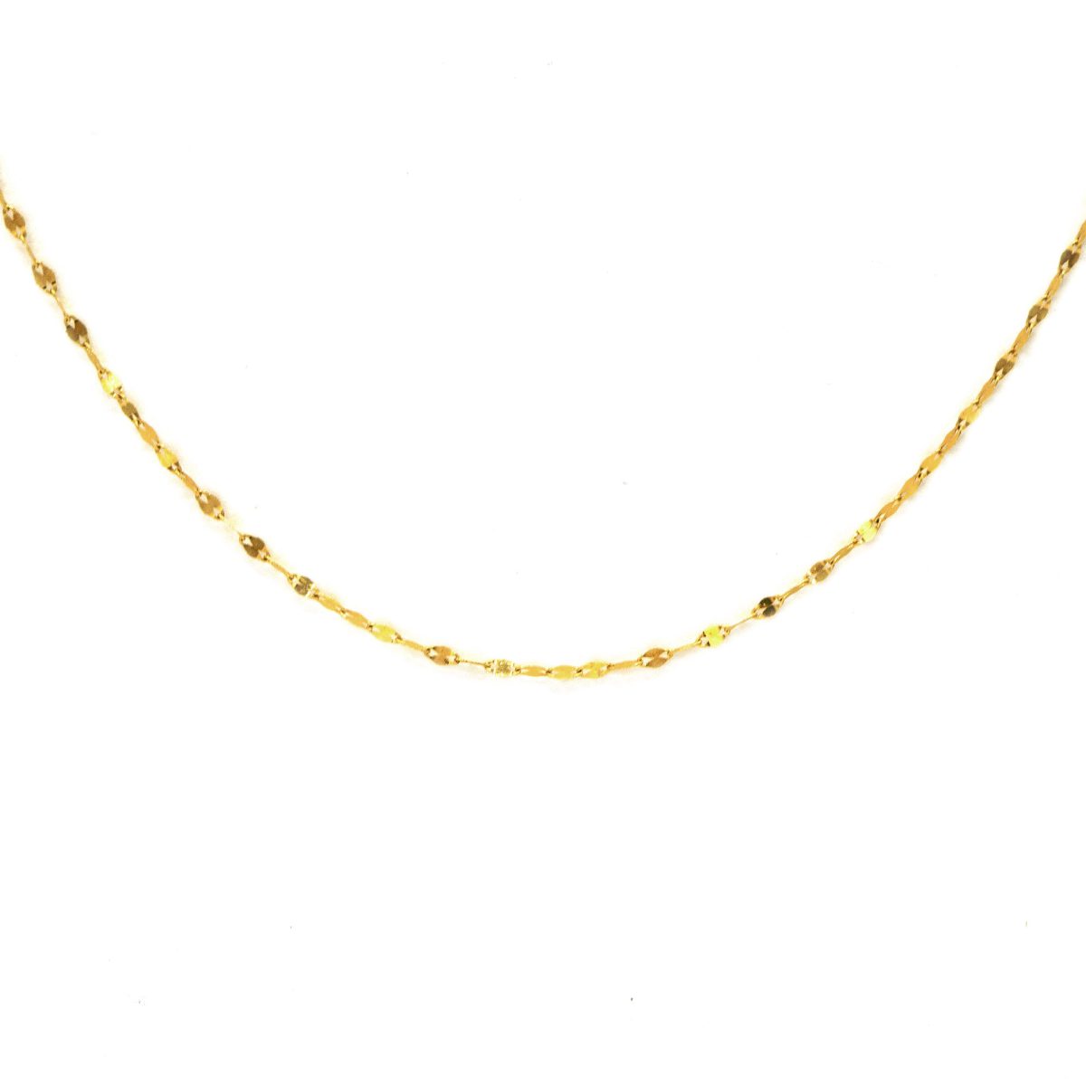 زنجیر طلای 18 عیار طلا طرح پولکی 40 سانت کد 1WNB085 - تصویر 1