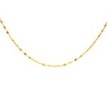 زنجیر طلای 18 عیار طلا طرح پولکی 40 سانت کد 1WNB085