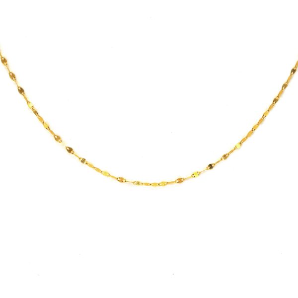 زنجیر طلای 18 عیار طلا طرح پولکی 40 سانت کد 1WNB085