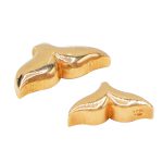 آویز طلای 18 عیار طرح دم وال کوچک 1WDL103 - تصویر 2