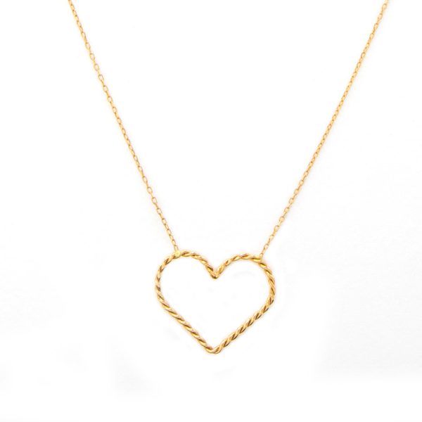 گردنبند طلای 18 عیار طرح قلب دیوید یورمن کد 1WNB055