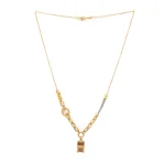 گردنبند طلای 18 عیار طرح ترکیبی گوچی کد 1WNK051 - تصویر 2