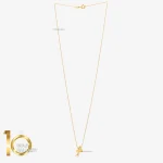 گردنبند طلای 18 عیار طرح مینیمال سیندرلا 1WNL011 - تصویر 2