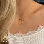 گردنبند طلای 18 عیار طرح میکی موس کد 1WNL098