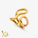 انگشتر طلای 18 عیار مینیمال ظریف طرح آمستریس 1WRL210 - تصویر 3