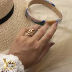 انگشتر طلای 18 عیار مینیمال ظریف طرح آمستریس 1WRL210 - تصویر 4