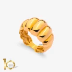 انگشتر طلای 18 عیار مینیمال ظریف طرح آنیتا 1WRL204 - تصویر 3