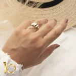 انگشتر طلای 18 عیار مینیمال ظریف طرح آنیتا 1WRL204 - تصویر 4