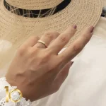 انگشتر طلای 18 عیارمینیمال ظریف طرح الی 1WRL244 - تصویر 4