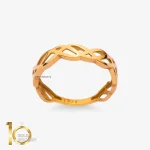 انگشتر طلای 18 عیار مینیمال طرح بافت 1WRL255