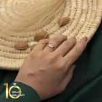 انگشتر طلای 18 عیار مینیمال طرح بافت 1WRL255 - تصویر 4