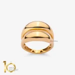 انگشتر طلای 18 عیار مینیمال ظریف طرح دوقلو دامله 1WRL182