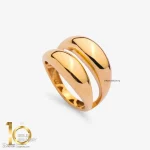 انگشتر طلای 18 عیار مینیمال ظریف طرح دوقلو دامله 1WRL182 - تصویر 3