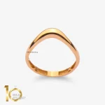 انگشتر طلای 18 عیار مینیمال ظریف طرح وی 1WRL152