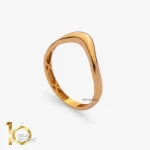 انگشتر طلای 18 عیار مینیمال ظریف طرح وی 1WRL152 - تصویر 3