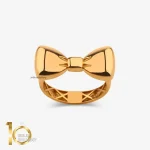 انگشتر طلای 18 عیار مینیمال ظریف طرح پاپیون دامله 1WRL196