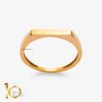 انگشتر طلای 18 عیار طرح مینیمال ظریف خط صاف 1WRL247