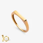 انگشتر طلای 18 عیار طرح مینیمال ظریف خط صاف 1WRL247 - تصویر 3