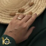 انگشتر طلای 18 عیار طرح مینیمال ظریف خط صاف 1WRL247 - تصویر 4