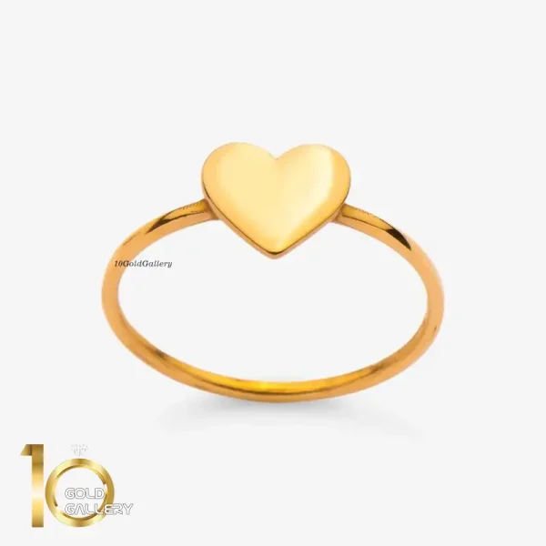 انگشتر طلای 18 عیار طرح مینیمال قلب ساده 1WRL252