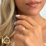 انگشتر طلای 18 عیار طرح مینیمال قلب ساده 1WRL252 - تصویر 2