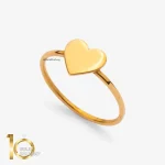 انگشتر طلای 18 عیار طرح مینیمال قلب ساده 1WRL252 - تصویر 3