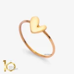 انگشتر طلای 18 عیار طرح قلب نقاشی 1WRL248 - تصویر 3