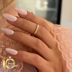 انگشتر طلای 18 عیار طرح نیم تاج قلب 1WRL242 - تصویر 2