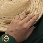 انگشتر طلای 18 عیار طرح نیم تاج قلب 1WRL242 - تصویر 4