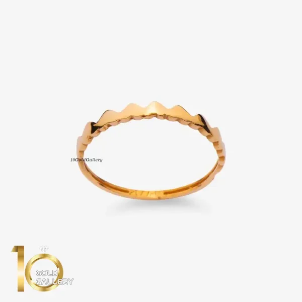 انگشتر طلای 18 عیار طرح نیم تاج قلب 1WRL242