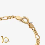 دستبند طلای 18 عیار طرح فیگارو کم اجرت کد 1WBE057 - تصویر 2